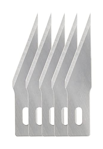 Fiskars Cuchilla N°2 de Precisión (x5), Cuchillas de repuesto para Fiskars Mini Cúter de precisión, Acero de calidad, Plata, 1024401
