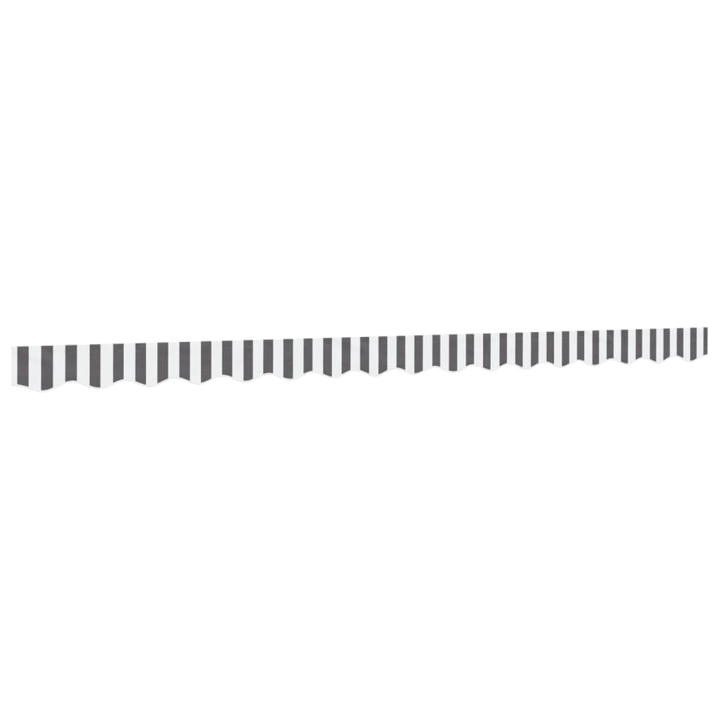 vidaXL Awning Valance Replacement Anthracite and White Stripe 380x20 cm — image 1