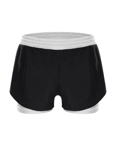 Kids Girls Athletic Shorts Crossover Triple Layered 2 in 1 Bottoms for Sport Workout Running3