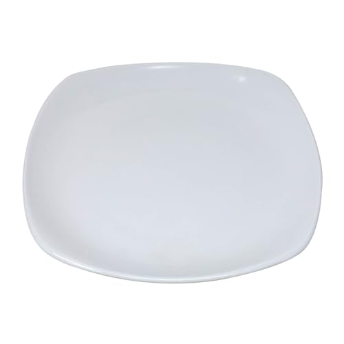 Luna 4-Piece White Dinner Plate Set, 8.8 Inch Ceramic Side Plates Square Dessert Plates, Snack/Salad/Fruit/Side Plate 22.5cm Dinnerware, Microwave and Dishwasher Safe - Image 4
