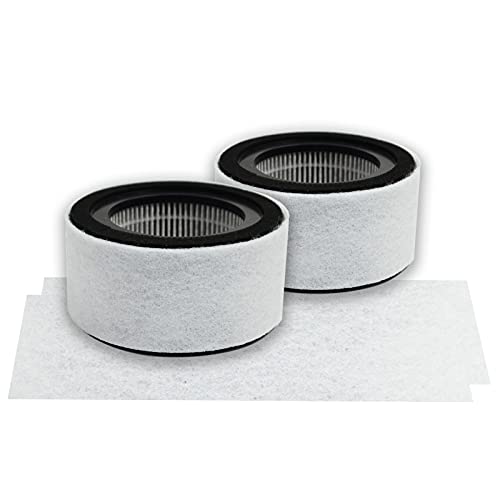 Image of PUREBURG HS-1944 Replacement Filter Set Compatible with Crane EE-5067 Air Purifier,2-Pack H13 HEPA Activated Carbon 2-IN-1 4-Stage Filtration Pre-Filter (Washable)