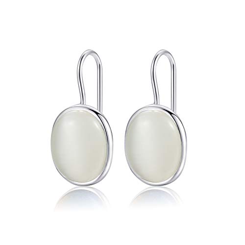 MetJakt Mujer Plata fina 925 plata de ley ovalada cambia de color Cover