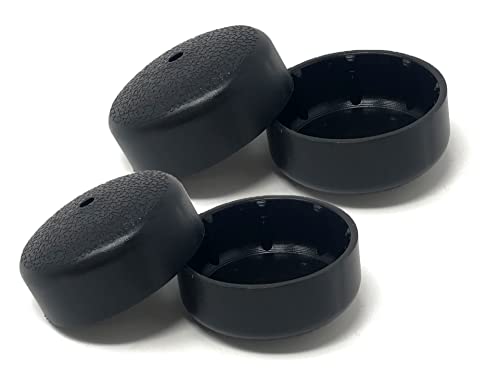 Deluxe TuffCovers Walker Glide Caps - 2 Pairs (Black)