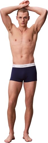Calvin Klein Calzoncillos bóxer Hombre Pack de 3 Low Rise Trunks Ropa interior, Multicolor (White/Red Ginger/Pyro Blue), XL