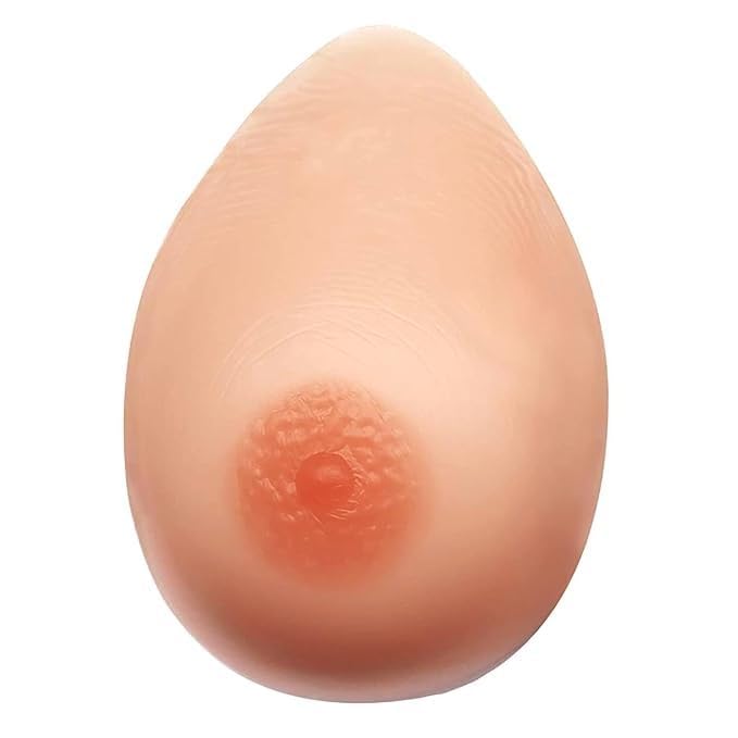 Women Silicon Artificial Realistic Breast Boob Self-Adhesive Reusable Breast for Cancer Prosthesis Triangular Breast Boob Pad