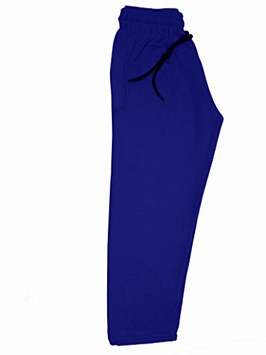 Image of IndiWeaves Kids-Unisex Girls and Boys Printed and Solid Fleece Warm Lower Track Pants /Pajamas for Winrters (Blue,Drak Grey,14-15 Years) Pack of 2