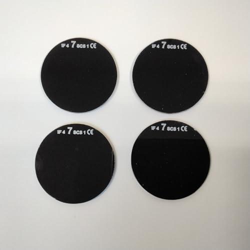 Verres pour four bleu DIN 4/7 Infrazor optique ronde 50x3 mm 2 paires