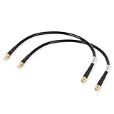 GEMEK 1ft SMA Male to SMA Female Pure Copper Cable, 2PCS Low Loss S-MR240 Extension Coaxial - Antenna Lead Extender for 3G 4G 5G 6G LTE ADS-B Ham GPS WiFi RF Radio Use (50 Ohm Not for TV)