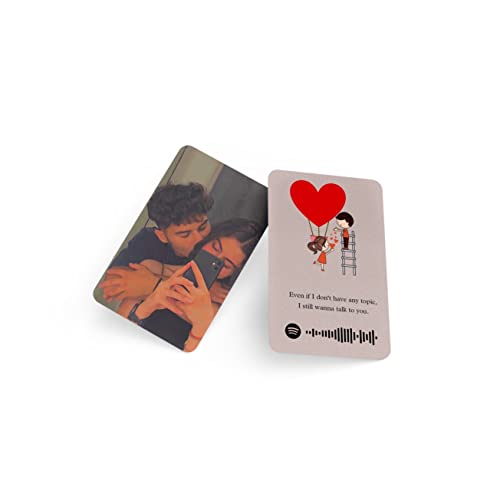 Image of Fairus Customized Wallet Card - Your Photo, Illustration Or Bitmoji, Message, Spotify Song Code Backside Best For Special Occasion Gift For Loved One For Thanksgiving (Your Upload)