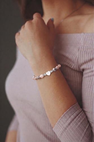 Image of Graduation & Back to School Gifts for Girls, Natural Stone Beaded Bracelet with Inspirational Quote Card, Jewelry for Daughter Granddaughter Niece Student