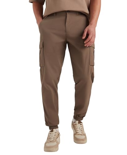 Image of Jockey Groove MZ10 Men Super Combed Cotton Woven Regular Fit Cargo Jogger with Seven Pockets