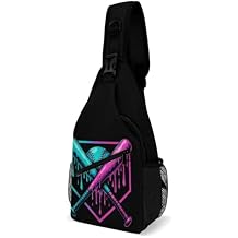 Baseball Home Plate Drip Game Day Sling Bag Crossbody Travel Hiking Chest Multipurpose Travel Daypack for Women Men