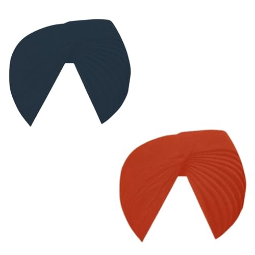 Men’s Cotton Traditional Sikh Turban Punjabi Pagdi (Dark Green/Orange,) (Pagdi47951) Men’s Cotton Traditional Sikh Turban Punjabi Pagdi (Dark Green/Orange,) (Pagdi47951)