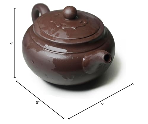 YXHUPOT Zisha Clay Teapot 10oz Hand-Carved