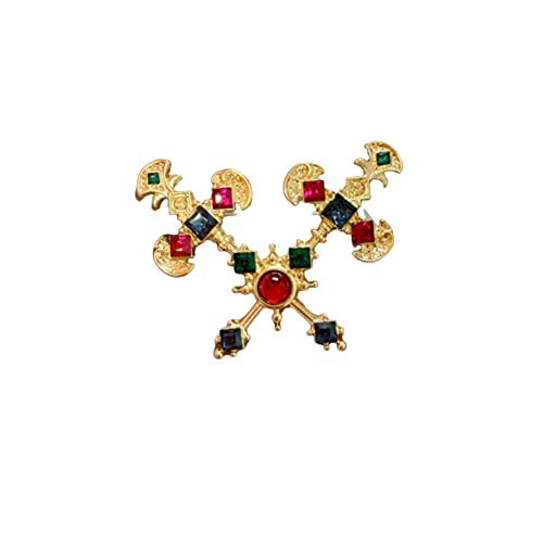 Vintage Antique Sword Brooch – Colorful Jewelry for Women