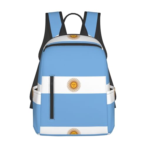 Sac à dos voyage léger avec drapeau argentin pour le shopping urbain