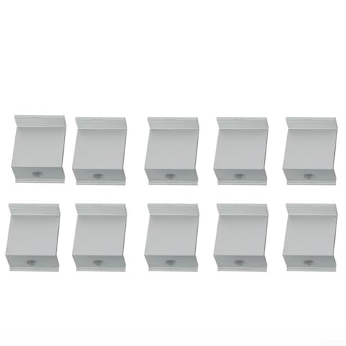 Besttoolifes Kit de 10 pinces d'extrémité de panneau solaire en aluminium pour montage photovoltaïque, compatible avec les hauteurs de cadre de 30 mm, 32 mm, 35 mm et 40 mm, léger, résistant aux