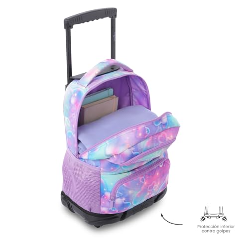Mochila escolar con ruedas TOTTO SKL L maleta grande 25 L resistente con bolsillo botella 5