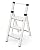 Taranta 3 Step Ladder, Lightweight Aluminum Step Stool with Convenient Handgrip, Folding Ladder with Anti-Slip Pedals, 330lbs Capacity Stepladder for Home, Office, Kitchen - White