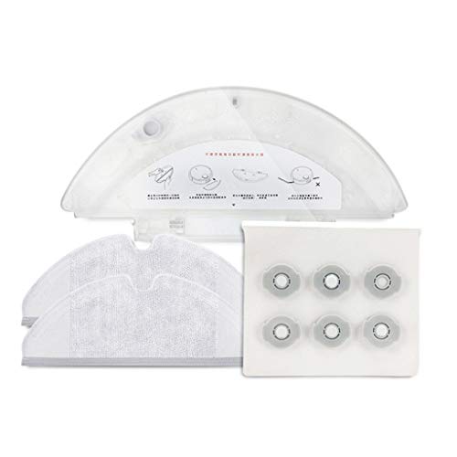 Wassertank Mop Wasserfilter Saugroboter Ersatzteile Kit für MIJIA für Roborock für Xiaowa, 1x Wassertank, 1x Mop, 6X Wasserfilter,