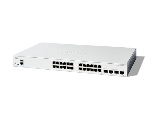 Catalyst 1300-24T-4G Managed Switch, 24 Port GE, 4x1GE SFP, Limited Lifetime Protection () - Cisco C1300-24T-4G