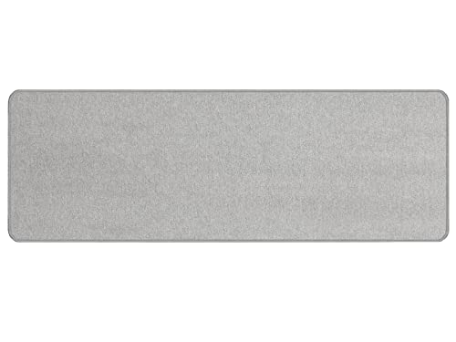 Primaflor Kurzflor Wohnzimmerteppich - Macao, Grau, 67x180 cm, Viele Größen und Farben, Moderner...