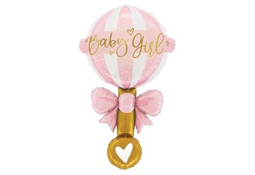 Baby Rattle 35" Foil Party Balloon (Girl)
