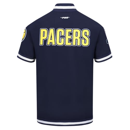 Pro Standard Mens NBA Indiana Pacers Classic Chenille Button Down Midnight Navy 2XL - Image 2