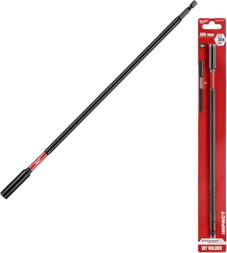 Milwaukee Magnetbithalter 1/4 Hex SHOCKWAVE(TM) Bitaufnahme Bithalter Bitverlängerung Größe:305 mm