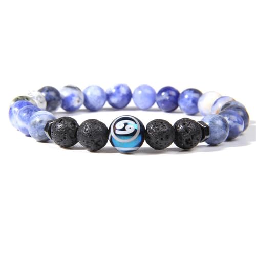 Bracelet à breloques constellation en pierres naturelles pour couple