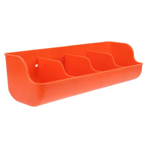 Mangeoire pour porcs en PP orange à 4 compartiments pour l'alimentation des porcelets