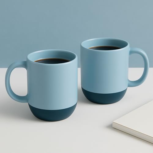 Image of Clay Craft Modern Matte Coffee Mug Set of 2, 300 ml | Fine Ceramic Tea, Coffee & Milk Mugs | Elegant & Durable Drinkware | Microwave & Dishwasher Safe | Minimalist Home, Office & Gift Collection