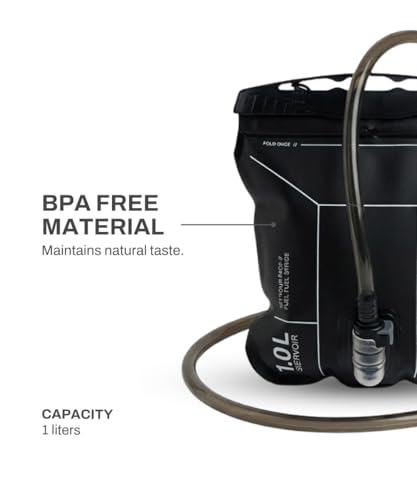 Image of TEGO Pacer 1L / 2L Hydration Reservoir | BPA-Free Running & Hiking Bladder | Snap-Lock Tube | Bite Valve | Compatible with Pacer Trail Vest