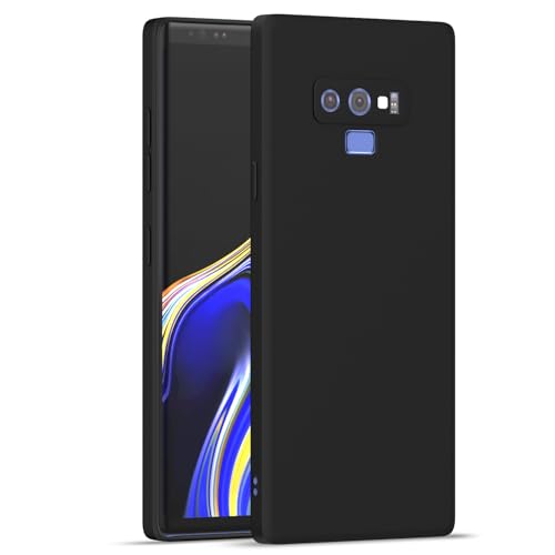 Image of Outlouders Back Cover for Samsung Galaxy Note 9 | Camera Protection | Durable Soft Matte Silicone Bumper Case (Black)