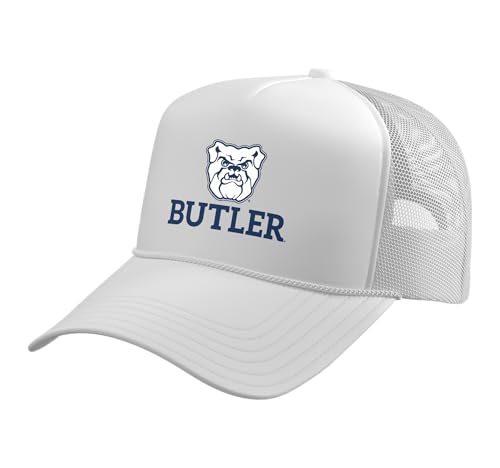 Butler University Bulldogs BUT27 Trucker Hat with Adjustable Mesh Back, White