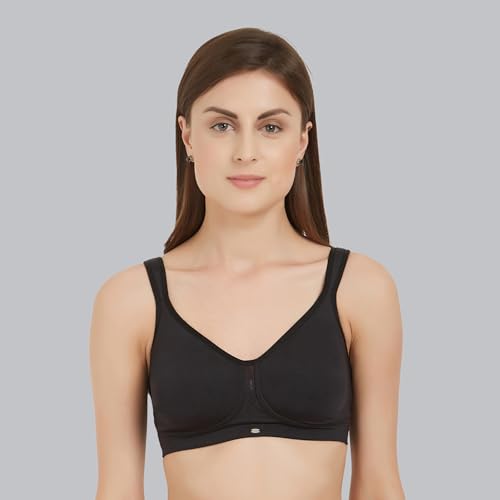 Image of SOIE Women Solid Full Coverage Polyamide Spandex Minimiser Non Padded Non Wired Bra Combo Pack of 2