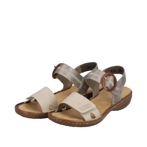 Rieker 608Z3 Regina Women's Sandals – Adjustable Strap for a Secure Fit - Shock-Absorbing & Lightweight Sole for Comfort and Support – Fashionable Everyday Wear