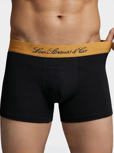 Image of Levi's Cotton Elite Trunk | Premium Men's Trunk Underwear | 4-Way Stretch | Outer Elastic Waistband | H-Pocket | Style 072 | Pack of 2
