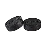 LUOSHUO Lenkerband Mountain Rennrad Fahrrad Lenkerband Silikon rutschfeste Schweißabsorbierende Fahrradgriff Gurte Stoßdämpfende Fahrradzubehör Lenkerband Rennrad (Color : Black)