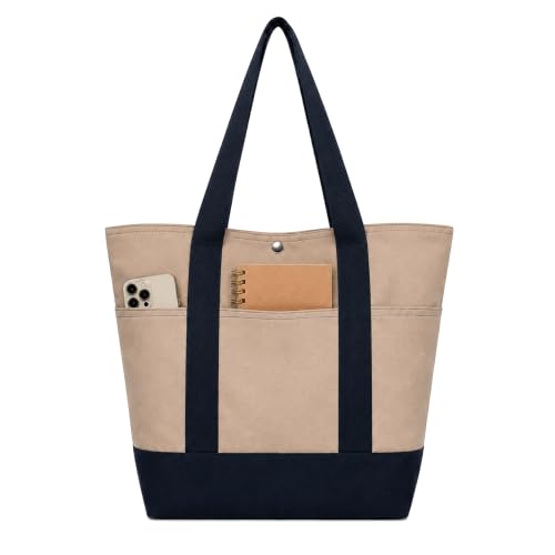 Imagen de C K CrisKat Bolso Tote Grande Mujer Shopper de Lona Premium con Bolsillo Interior Grande