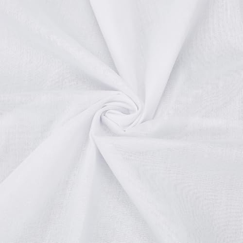 BENECREAT 1,15 x 1,1 m Tela de interfacing de algodón blanco, tejido de algodón Iron-On Fusible Interfacing Iron Lining Tela para blusas, vestidos, camisas, collares, accesorios de costura DIY