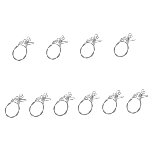 JECOMPRIS 40 Pcs Buckle Safety Cable Safety Ropes for Wire Braided Safety Lock Safety Cable Locks Heavy Duty Security Cable Braided Safety Cable Ropes Steel Cable with Loops Thin Cable Lock