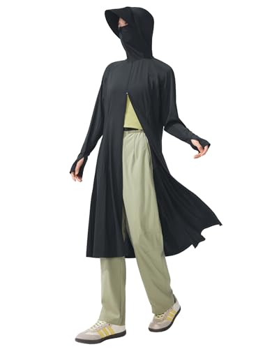 BENEUNDER Upgraded UPF50+ Sun Protection Women's Long Lightweight Hoodie Jacket Active Sun Shirts for Outdoor Hiking Workout