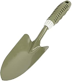 JonesHouseDeco Hand Carbon Steel Trowel Bend-Proof 34.5cm Ergonomic Rust Resistant Gift Soft PVC Handle Little Shovel for Planting, Transplanting, Weeding, Moving and Smoothing Soil #2010