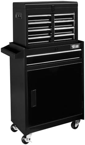 Bonnlo 5 Drawer Rolling Tool Chest, Tool Storage Cabinet, Lockabl...