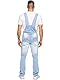Enzo Herren Ezd390 Ven Denim Dungarees Overalls, Bleach, 32R