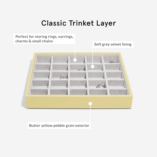 Boîte à bijoux classique Stackers jaune beurre | Lot de 3 modules superposables - 7