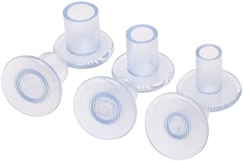 Mini Skater 6 Pairs High Heel Protectors Transparent Clear Non Slip Reduce Noise Heel Stoppers for Wedding Outdoor Events