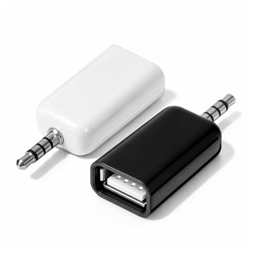 Jxiwfvl 2 Pcs AUX to 3.5mm Audio Adapter - USB