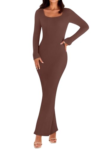 MEROKEETY Women's 2025 Fall Long Sleeve Bodycon...
